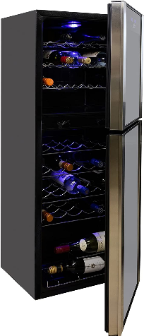Koolatron 45瓶双区葡萄酒冷却器