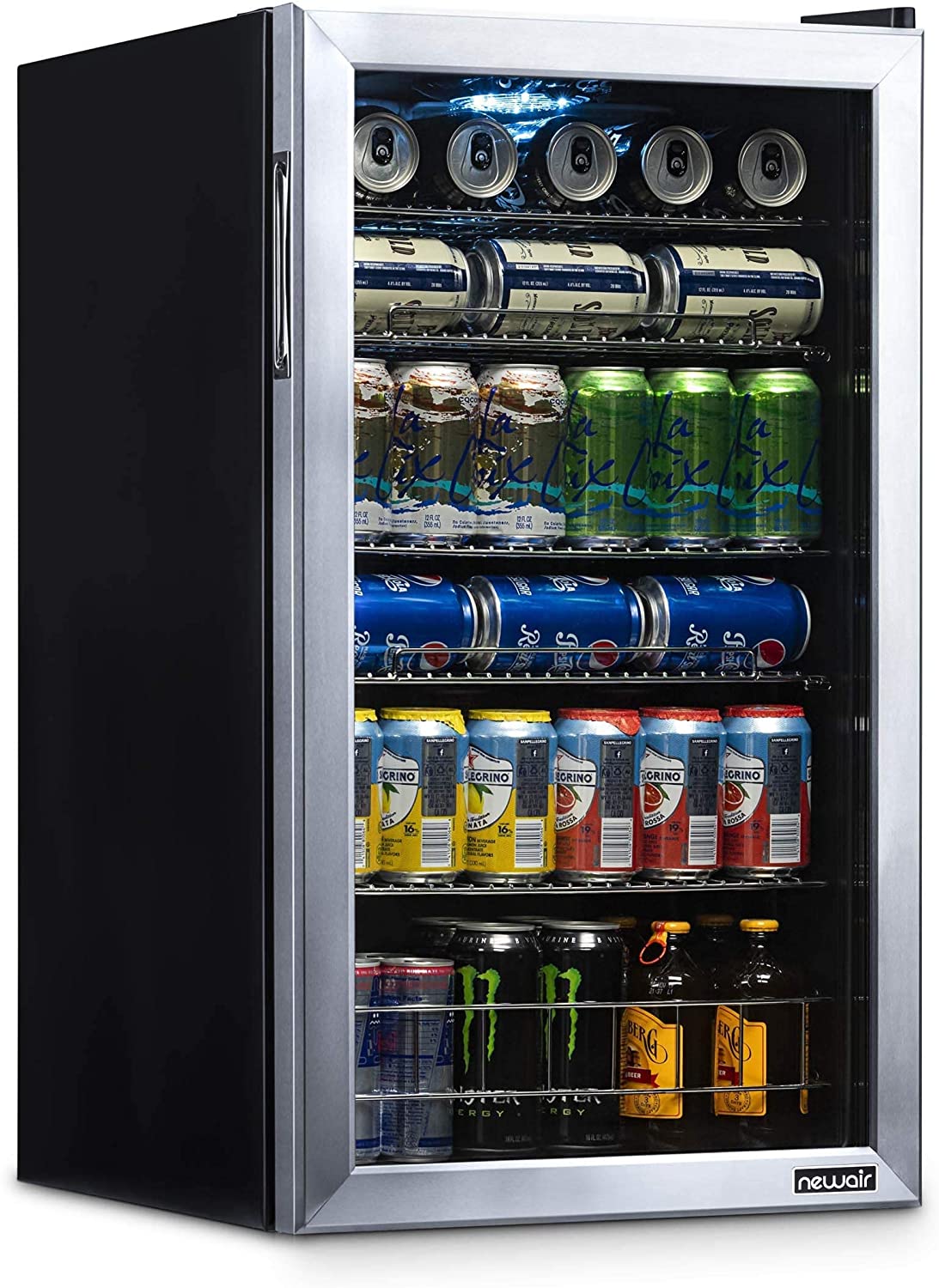 NewAir AB-1200 126罐饮料冷冻机，不锈钢/黑色