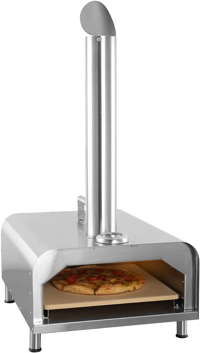 GYBER弗里蒙特树干形状便携式披萨烤箱12“户外木材，木炭和颗粒披萨机