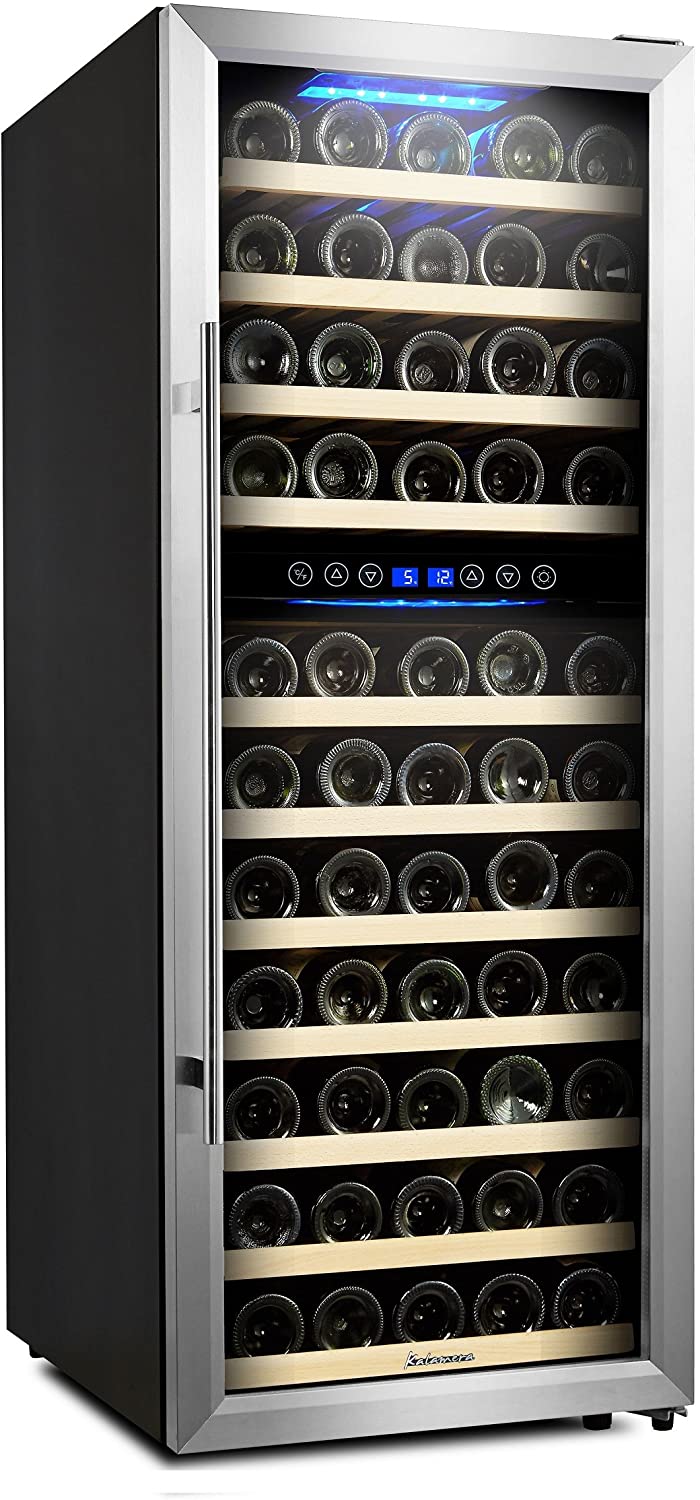 Kalamera 73瓶双区独立葡萄酒冷却器